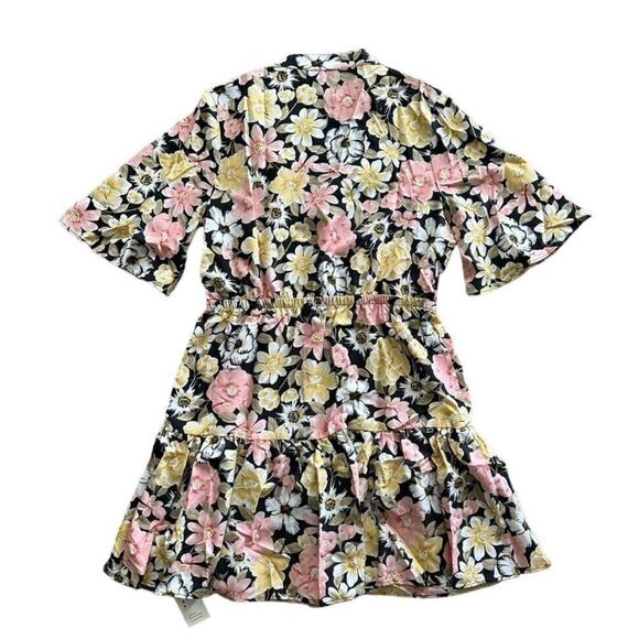 Cupshe Multi Colored Floral Patterned Smocking Mini Dress Women’s Medium - Picture 2 of 8